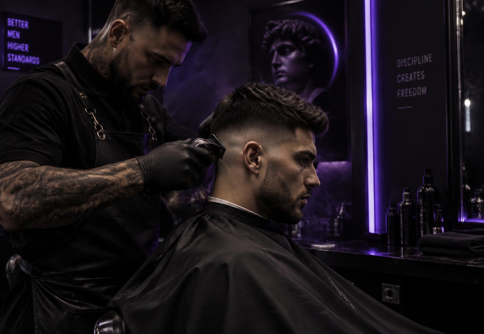 Profesional trabajando en un estudio premium
